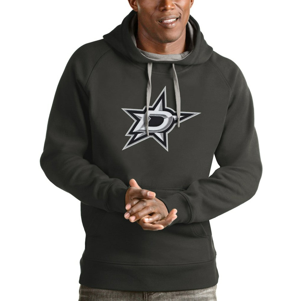 Dallas Stars Antigua Logo Victory Pullover Hoodie - Charcoal Hoodies