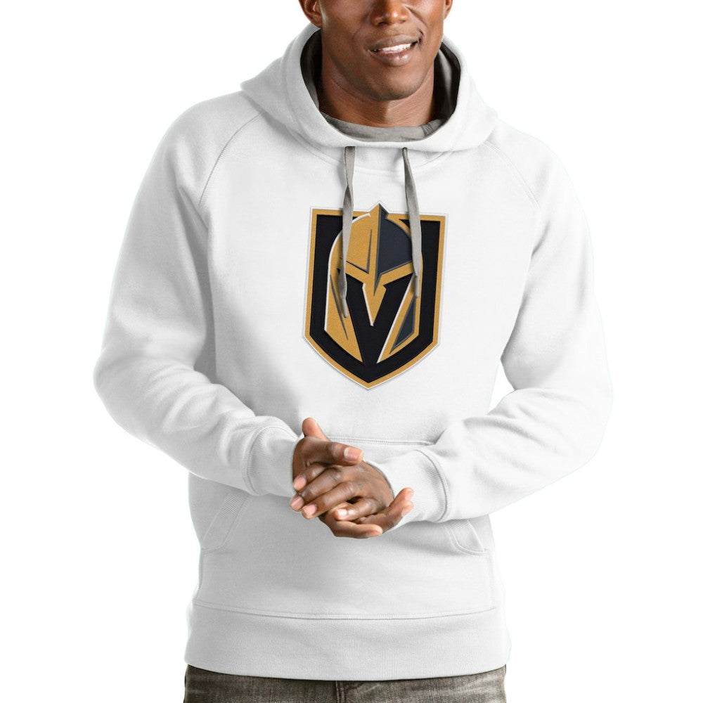 Vegas Golden Knights Antigua Logo Victory Pullover Hoodie - White Hoodies