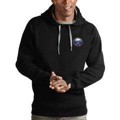 Buffalo Sabres Antigua Victory Pullover Hoodie - Black Hoodies
