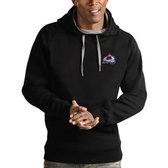 Colorado Avalanche Antigua Victory Pullover Hoodie - Black Hoodies