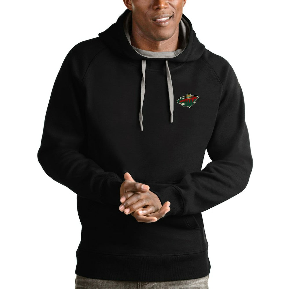 Minnesota Wild Antigua Team Victory Pullover Hoodie - Black Hoodies