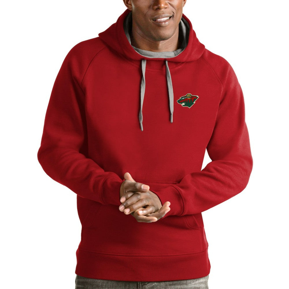 Minnesota Wild Antigua Victory Pullover Hoodie - Red Hoodies