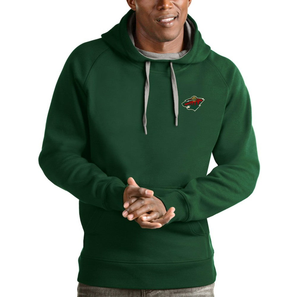 Minnesota Wild Antigua Victory Pullover Hoodie - Hunter Green Hoodies