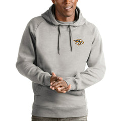Nashville Predators Antigua Victory Pullover Hoodie - Heathered Gray Hoodies