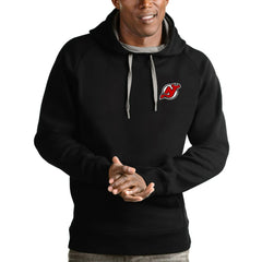 New Jersey Devils Antigua Team Victory Pullover Hoodie - Black Jerseys