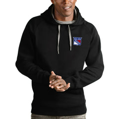 New York Rangers Antigua Victory Pullover Hoodie - Black Hoodies