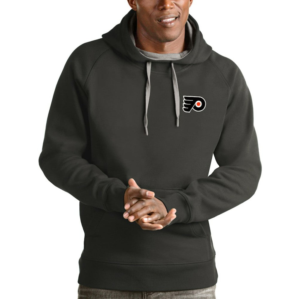Philadelphia Flyers Antigua Victory Pullover Hoodie - Charcoal Hoodies