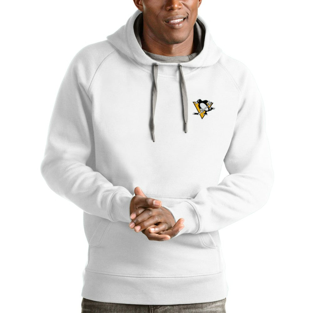 Pittsburgh Penguins Antigua Victory Pullover Hoodie - White Hoodies