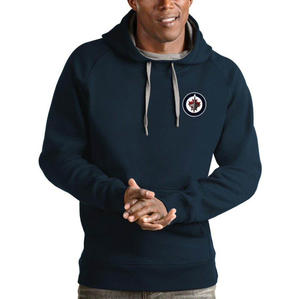 Winnipeg Jets Antigua Team Victory Pullover Hoodie - Navy Hoodies