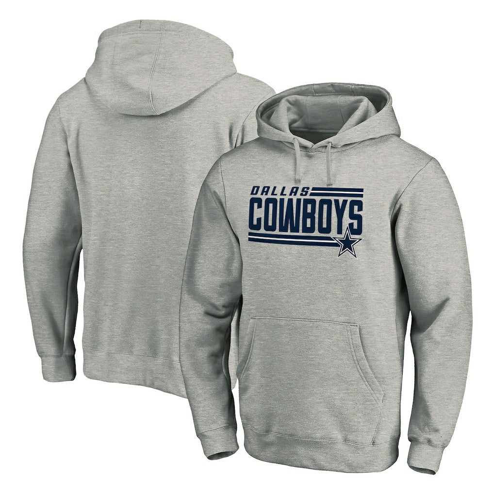 Dallas Cowboys Onside Stripe Pullover Hoodie - Heathered Gray sale