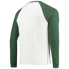 Green Bay Packers Junk Food Colorblock Raglan Long Sleeve T-Shirt - White/Green online