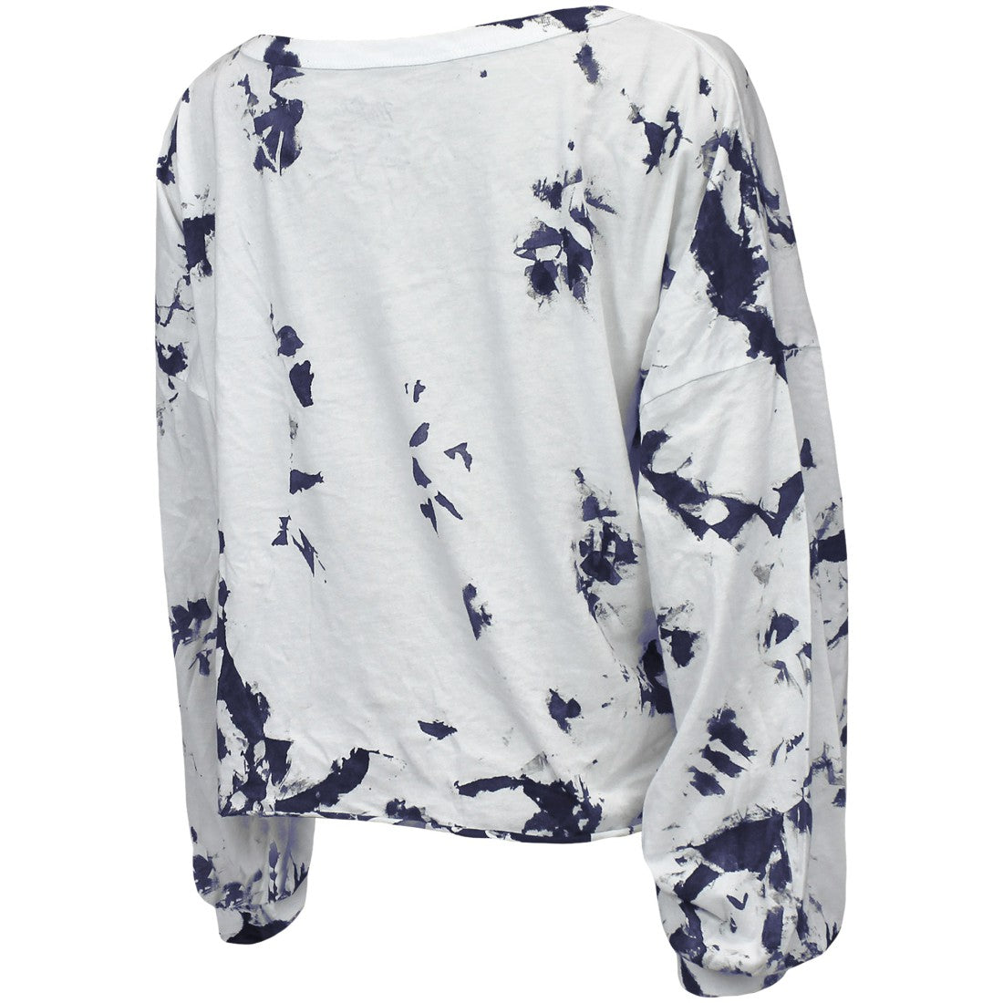 Tennessee Titans Majestic Threads Women's Off-Shoulder Tie-Dye V-Neck Long Sleeve T-Shirt - White/Navy on sale