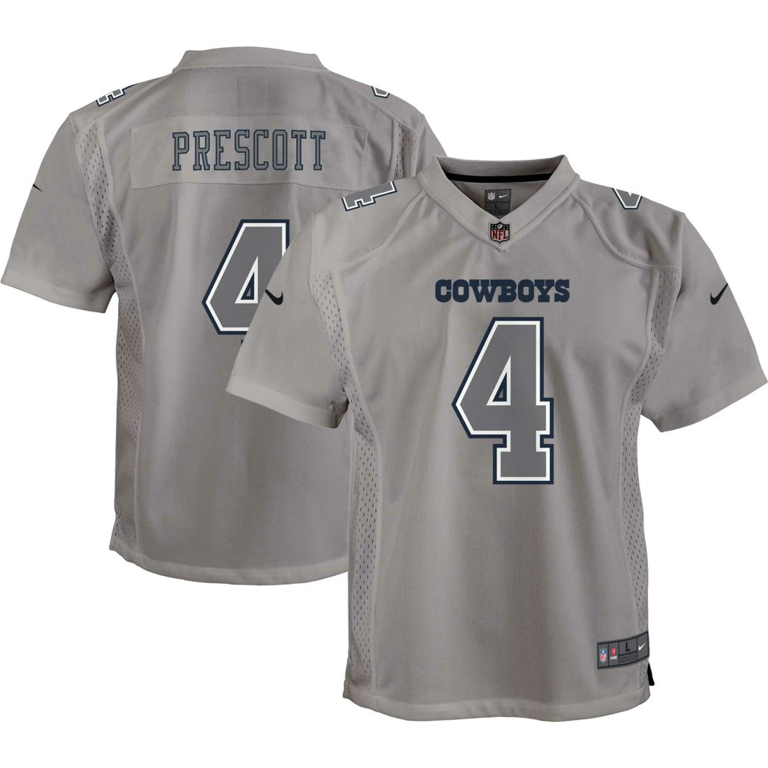 Dak Prescott Dallas Cowboys Youth Atmosphere Game Jersey - Gray cheap