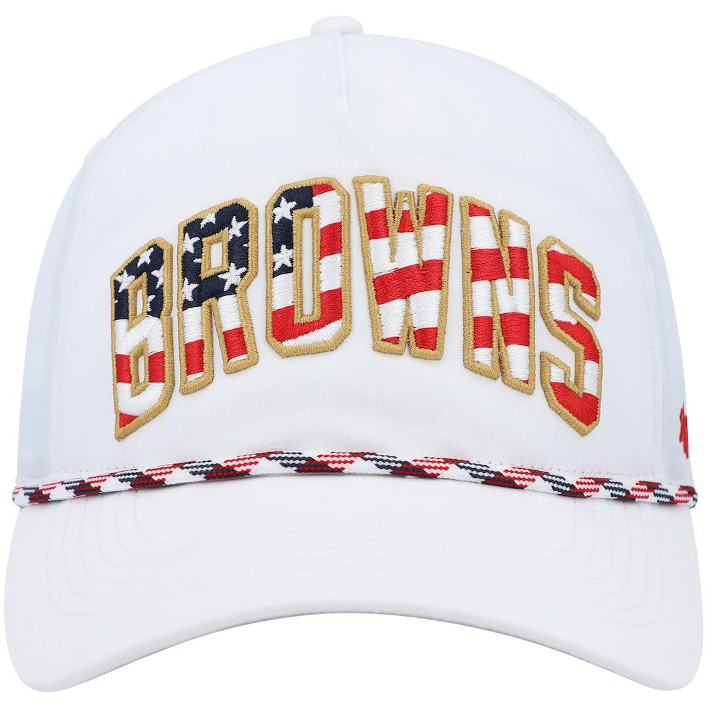Cleveland Browns '47 Hitch Stars and Stripes Trucker Adjustable Hat - White on sale