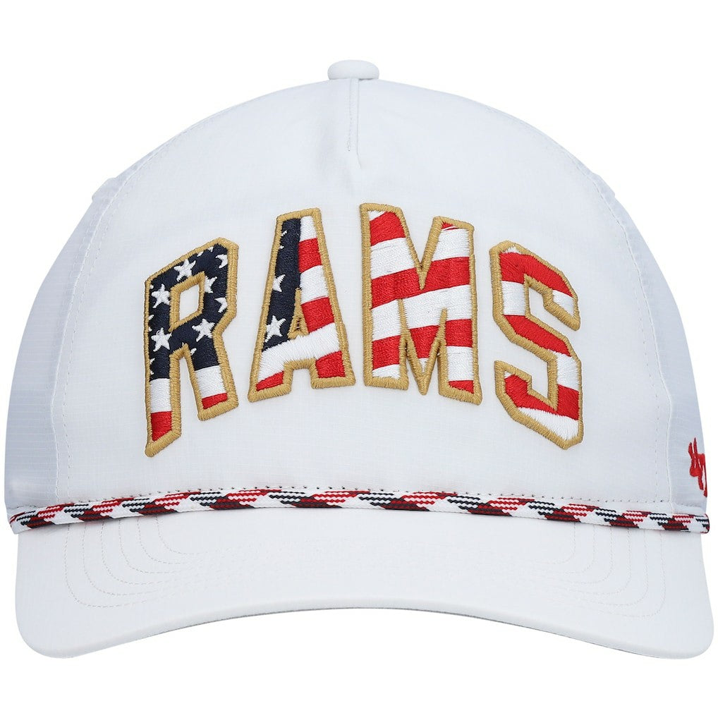Los Angeles Rams '47 Hitch Stars and Stripes Trucker Adjustable Hat - White online