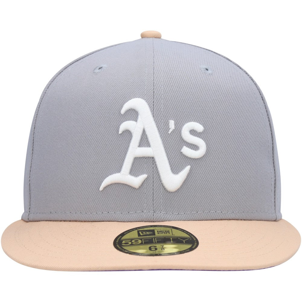 Athletics 1987 MLB All-Star Game Purple Undervisor 59FIFTY Fitted Hat Gray/Peach