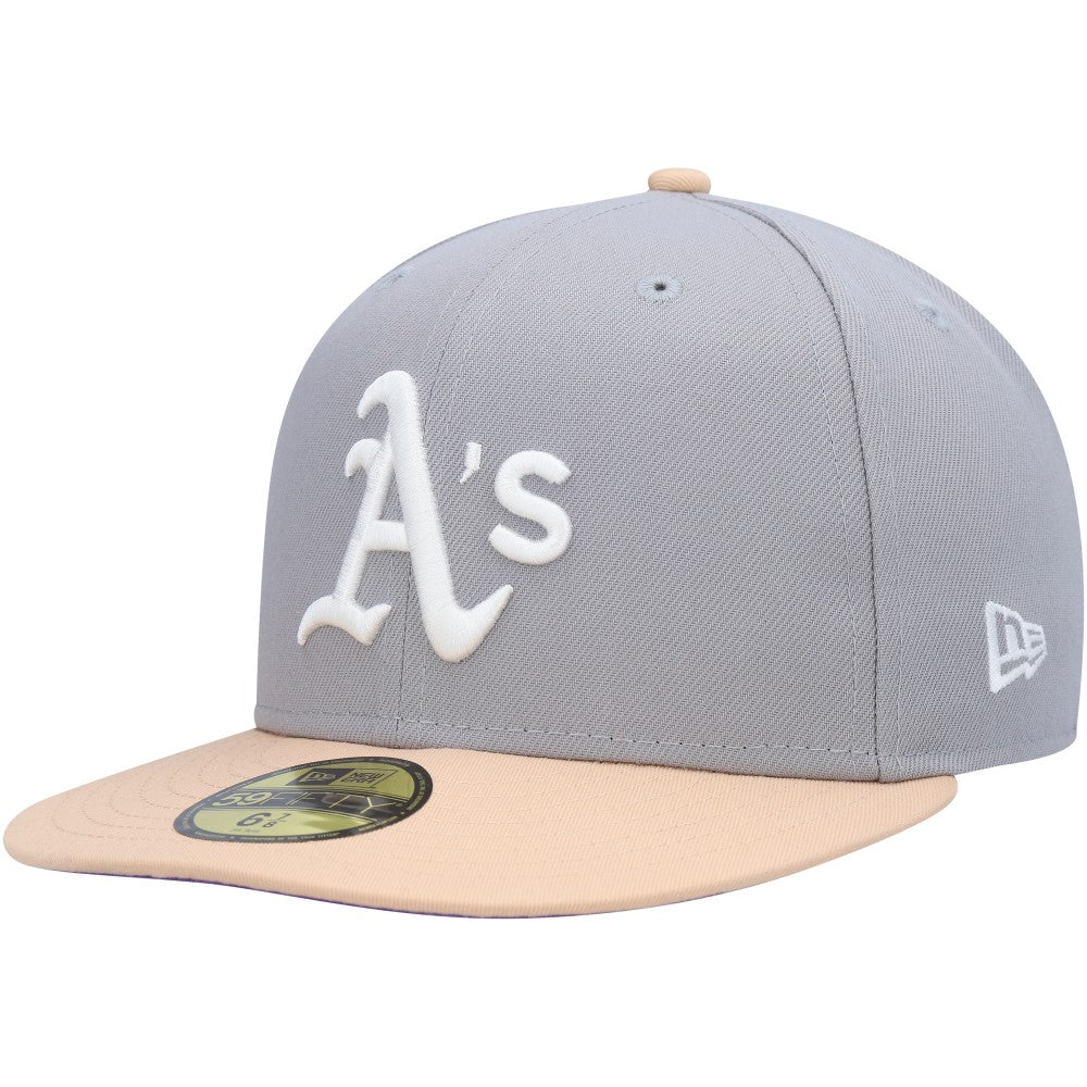 Athletics 1987 MLB All-Star Game Purple Undervisor 59FIFTY Fitted Hat Gray/Peach