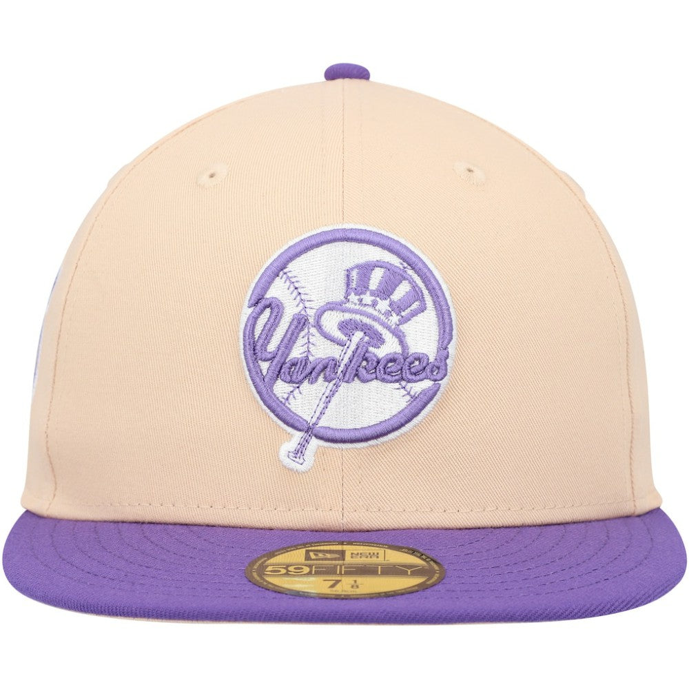 New York Yankees Subway Series Side Patch 59FIFTY Fitted Hat Peach/Purple