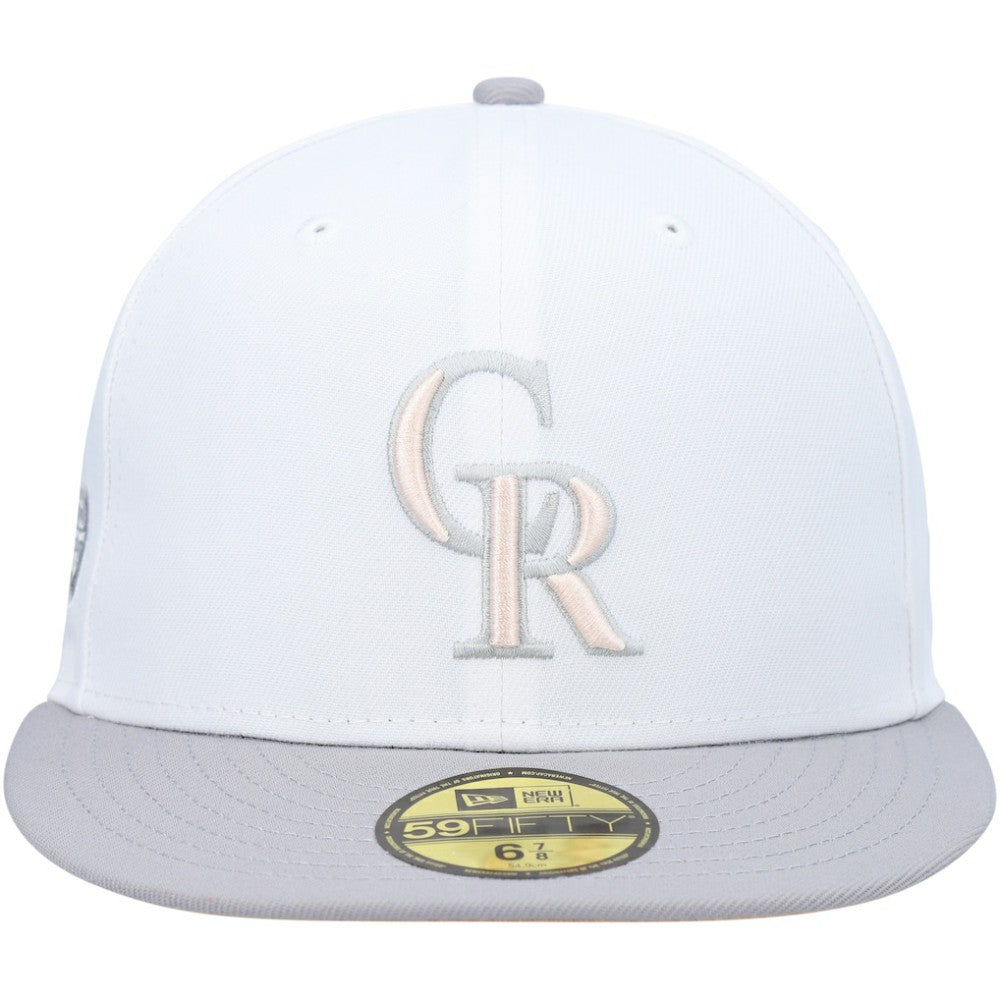 Colorado Rockies 2007 World Series Side Patch Undervisor 59FIFTY Fitted Hat White/Gray