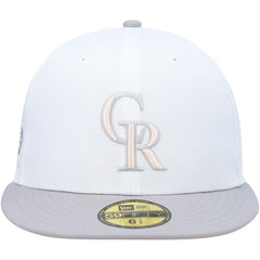 Colorado Rockies 2007 World Series Side Patch Undervisor 59FIFTY Fitted Hat White/Gray