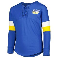 Los Angeles Rams New Era Girls Youth Lace-Up Long Sleeve T-Shirt - Royal sale