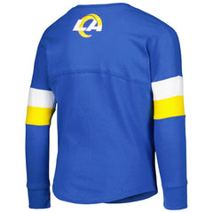 Los Angeles Rams New Era Girls Youth Lace-Up Long Sleeve T-Shirt - Royal sale
