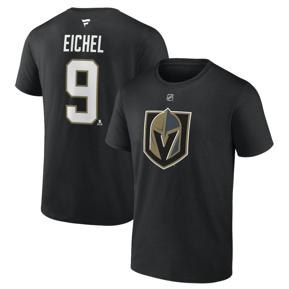 Jack Eichel Vegas Golden Knights Fanatics Authentic Stack Name & Number T-Shirt - Black T-shirts
