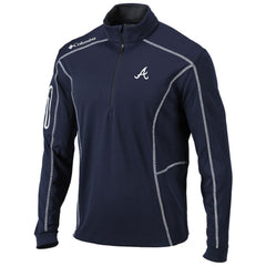 Atlanta Braves Shotgun Omni-Wick Quarter-Zip Pullover Jacket Navy