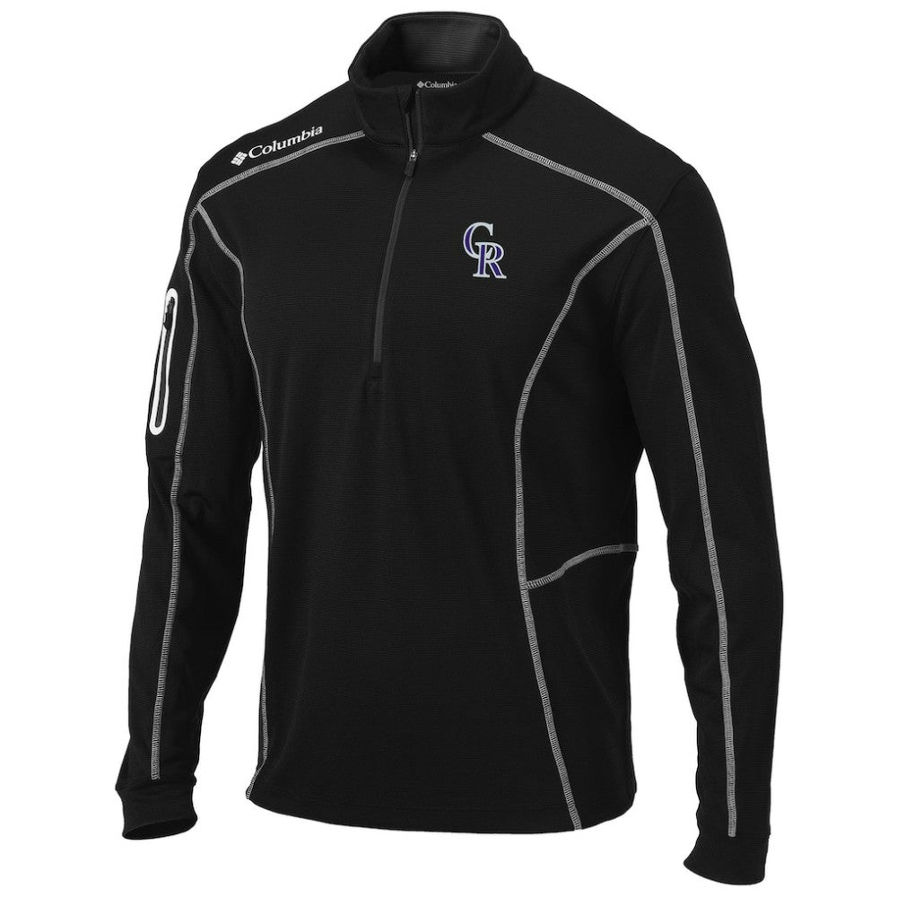 Colorado Rockies Shotgun Omni-Wick Quarter-Zip Pullover Jacket Black