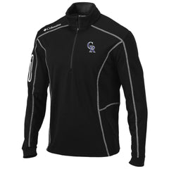 Colorado Rockies Shotgun Omni-Wick Quarter-Zip Pullover Jacket Black