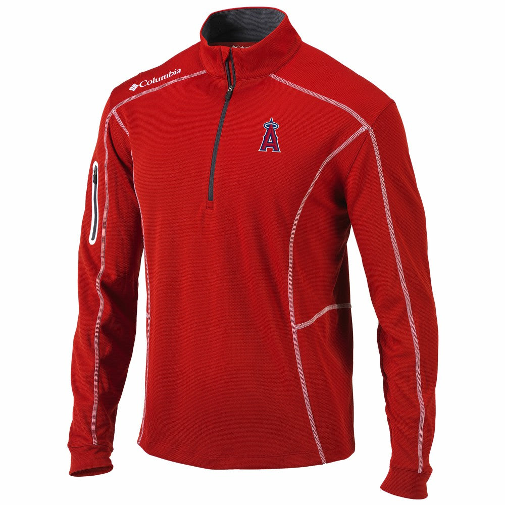Los Angeles Angels Shotgun Omni-Wick Quarter-Zip Pullover Jacket Red