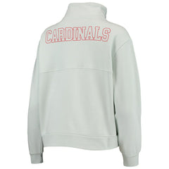 St. Louis Cardinals The Wild Collective Women's Two-Hit Quarter-Zip Pullover Top Light Blue