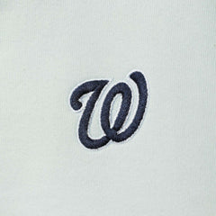 Washington Nationals The Wild Collective Women's Two-Hit Quarter-Zip Pullover Top Light Blue