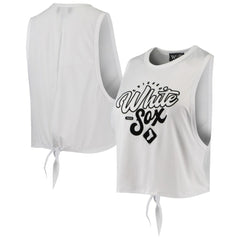 Chicago White Sox The Wild Collective Women's Open Back Twist-Tie Tank Top White