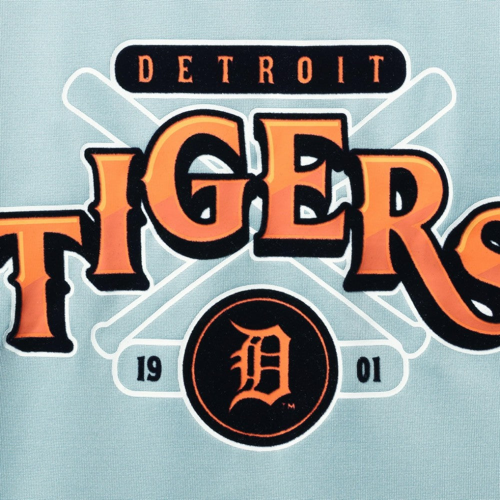 Detroit Tigers The Wild Collective Women's Open Back Twist-Tie Tank Top Light Blue