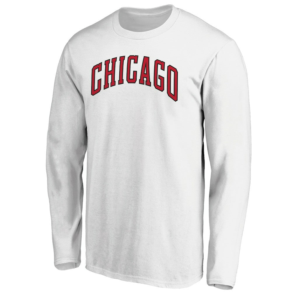 Chicago Bulls Alternate Team Logo Long Sleeve T-Shirt sale - White for sale