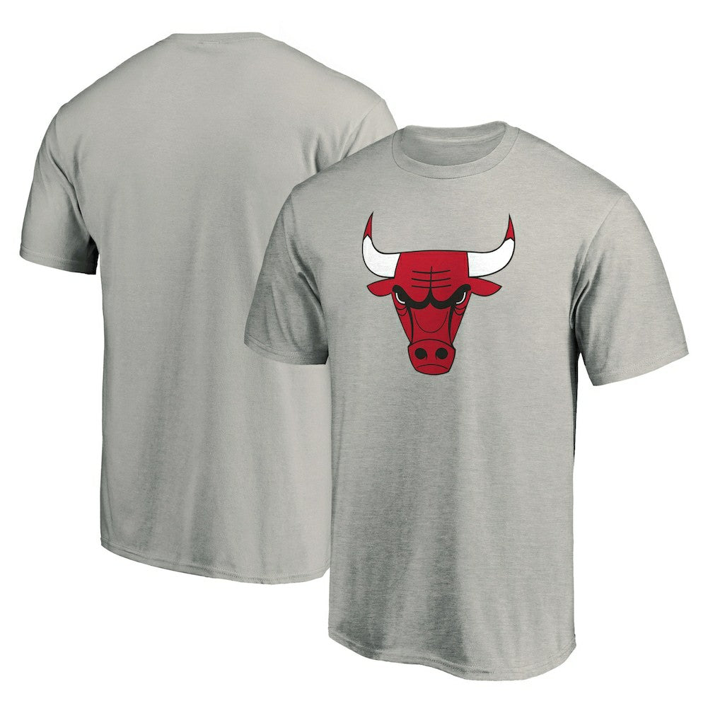 Chicago Bulls Primary Mascot Logo T-Shirt sale - Heathered Gray on sale