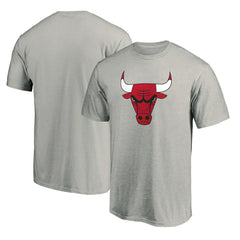 Chicago Bulls Primary Mascot Logo T-Shirt sale - Heathered Gray on sale