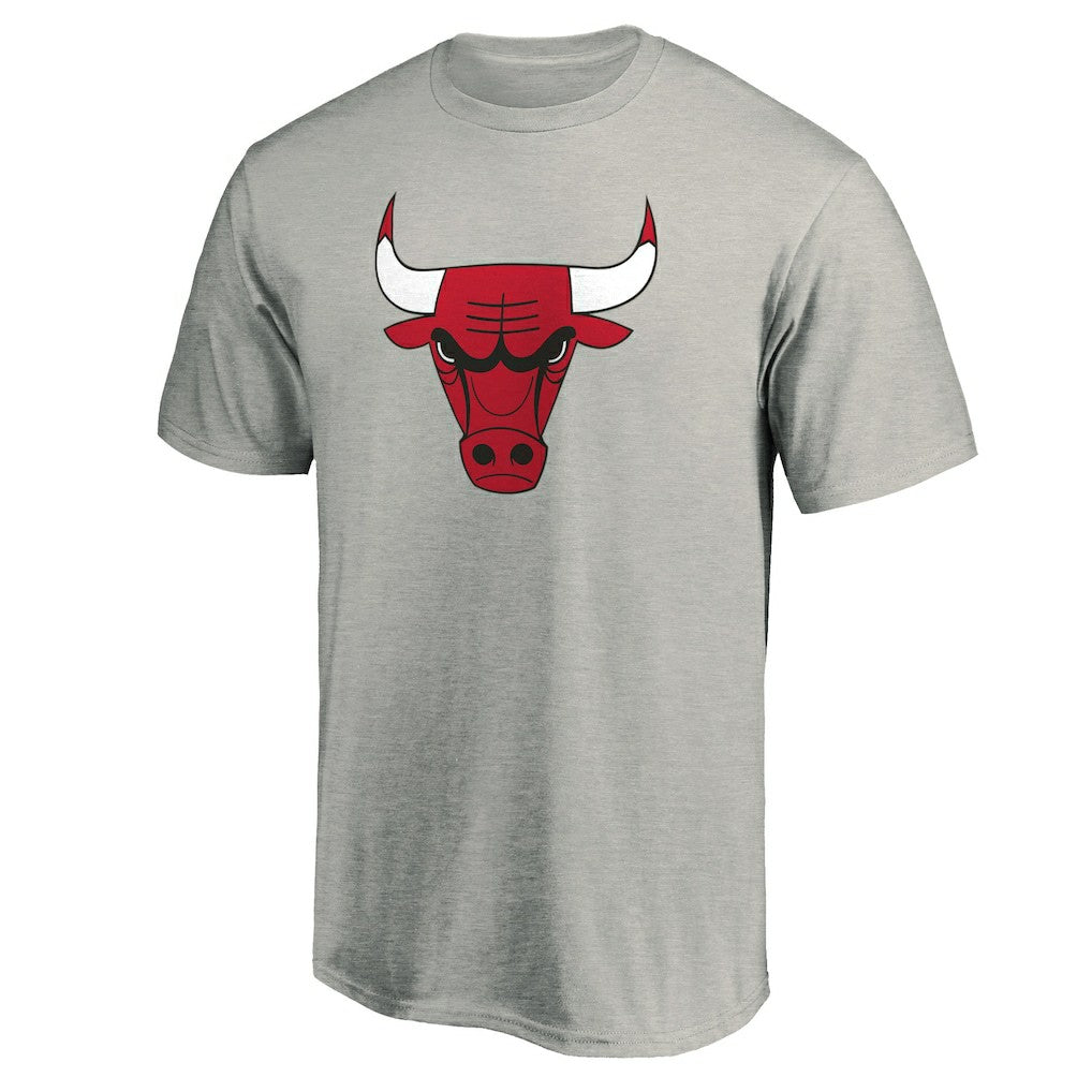 Chicago Bulls Primary Mascot Logo T-Shirt sale - Heathered Gray on sale
