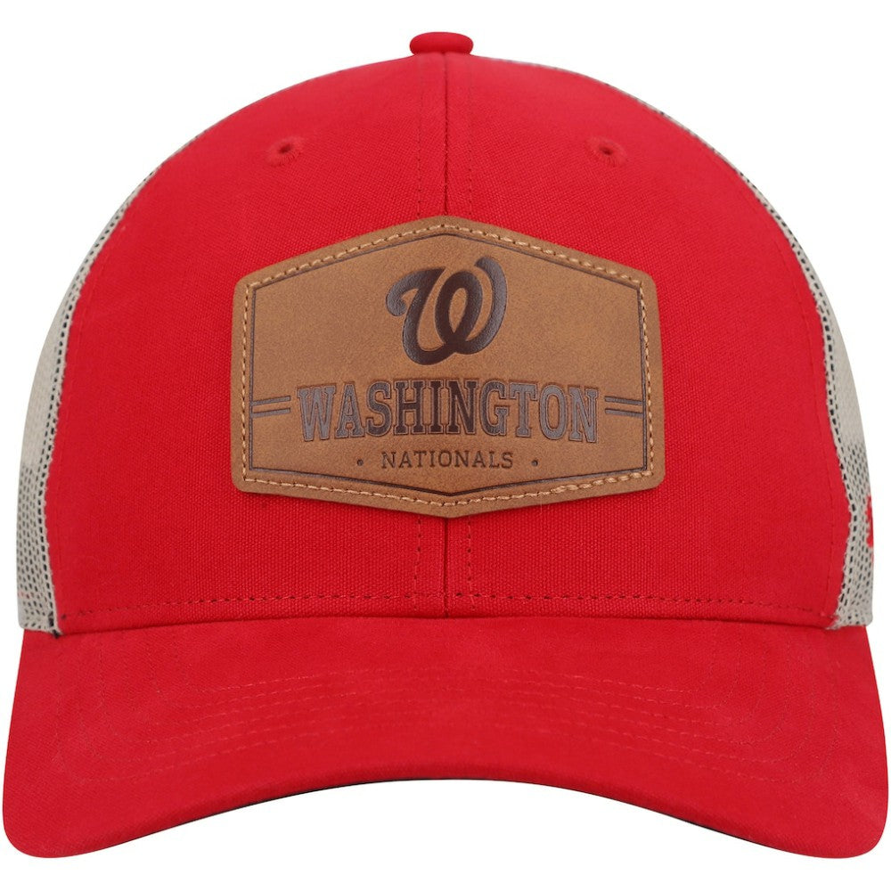 Washington Nationals Rawhide Trucker Snapback Hat Red/Natural