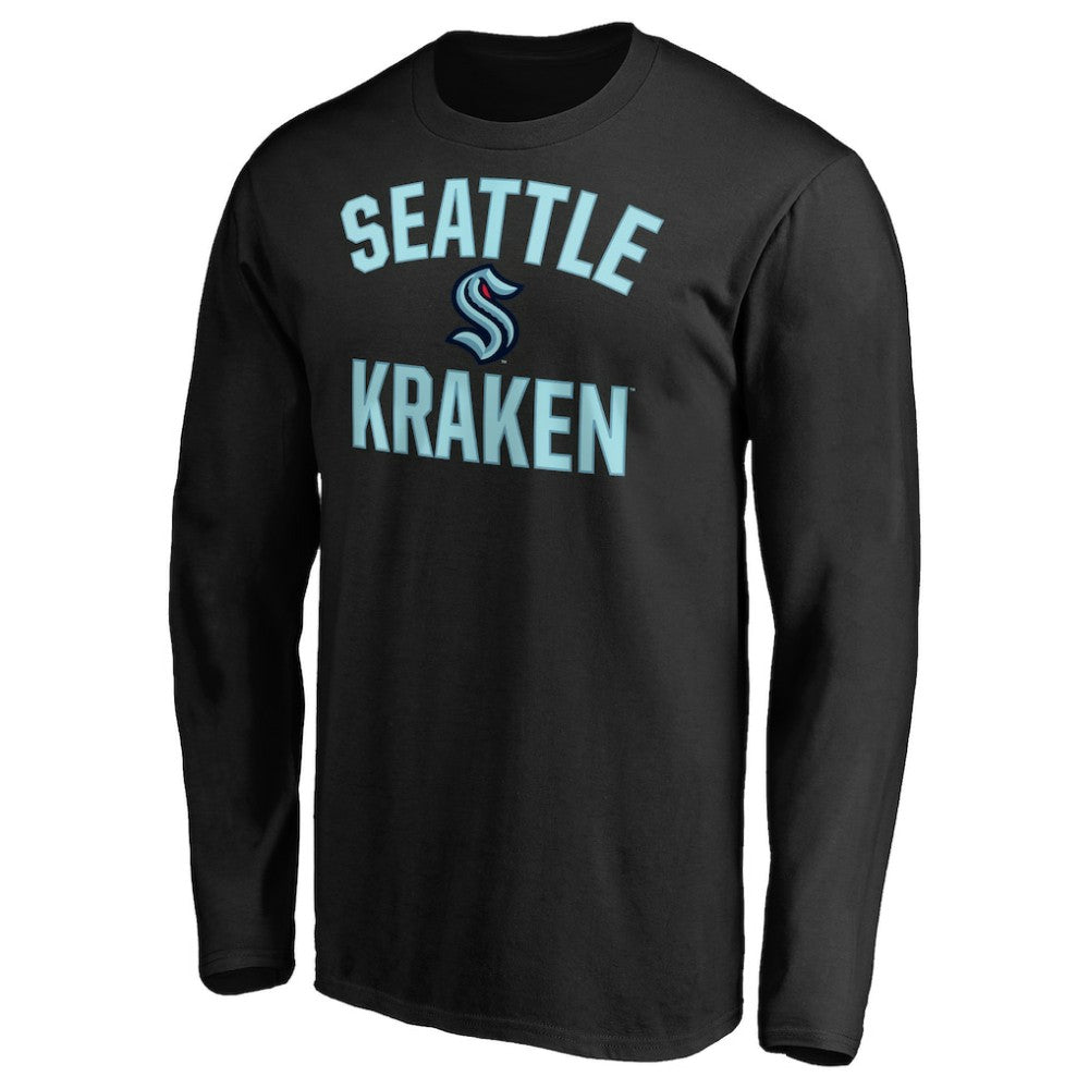 Seattle Kraken Team Victory Arch Long Sleeve T-Shirt - Black T-shirts