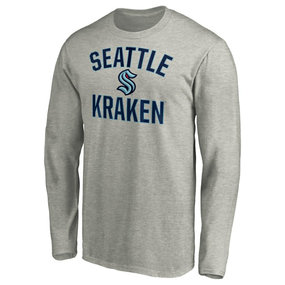 Seattle Kraken Victory Arch Long Sleeve T-Shirt - Heathered Gray T-shirts