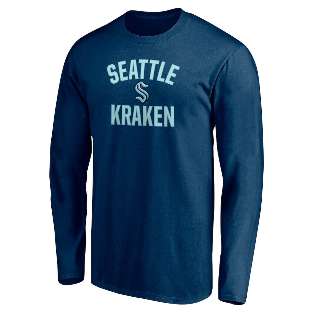 Seattle Kraken Victory Arch Long Sleeve T-Shirt - Deep Sea Blue T-shirts