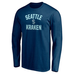 Seattle Kraken Victory Arch Long Sleeve T-Shirt - Deep Sea Blue T-shirts