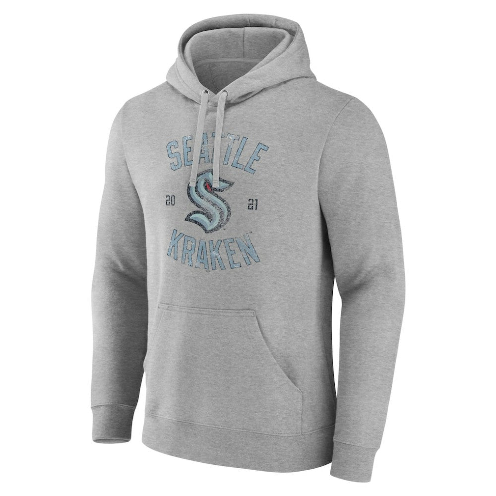 Seattle Kraken Heritage Pullover Hoodie - Heathered Gray Hoodies