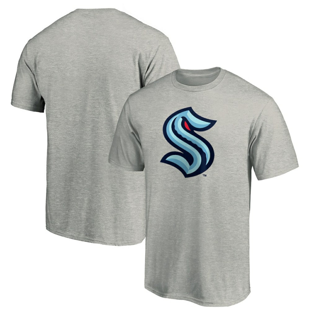Seattle Kraken Primary Logo T-Shirt - Heathered Gray T-shirts