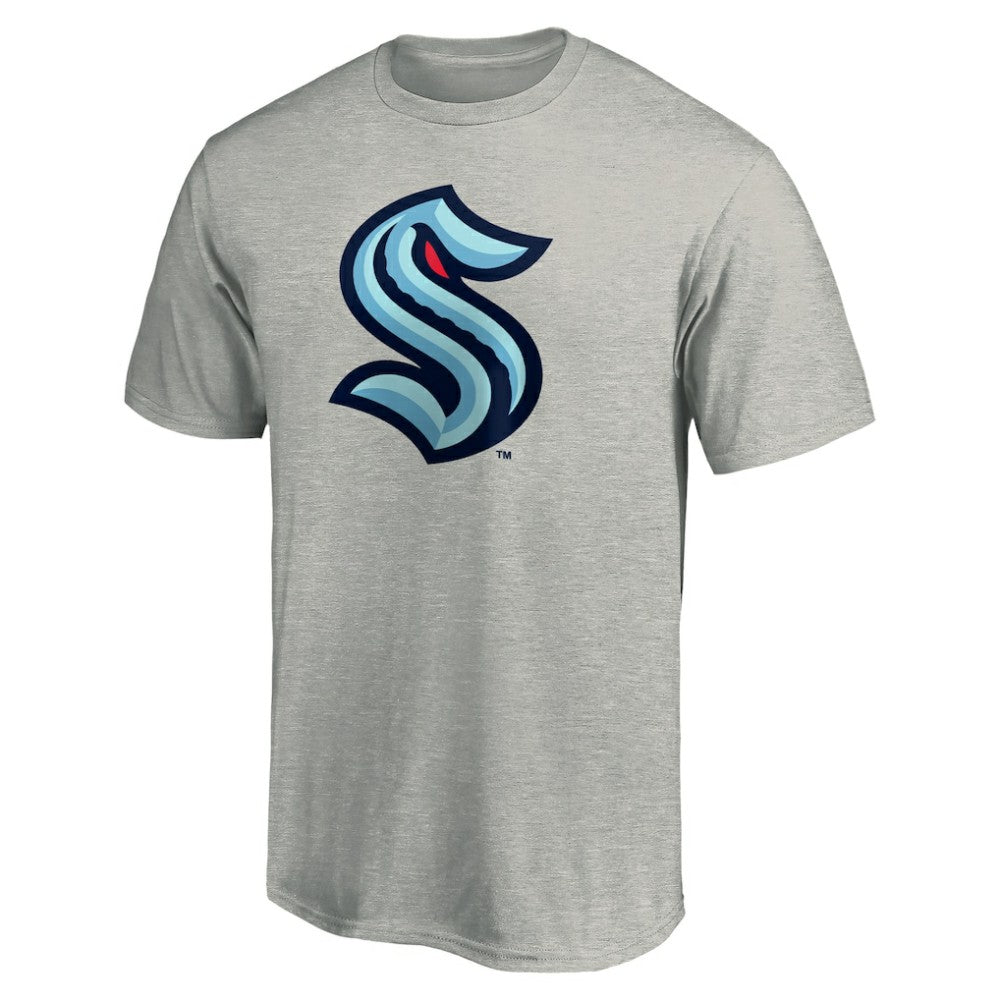 Seattle Kraken Primary Logo T-Shirt - Heathered Gray T-shirts