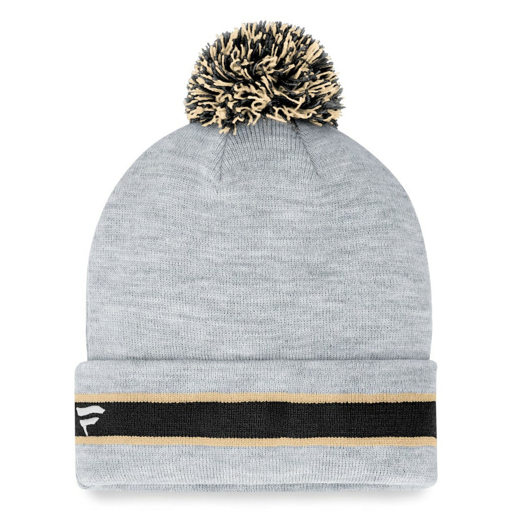 New Orleans Saints Cuffed Knit Hat with Pom - Heather Gray discount
