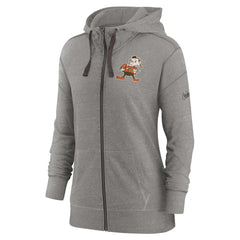 Cleveland Browns Women's Gym Vintage Full-Zip Hoodie - Heather Charcoal outlet