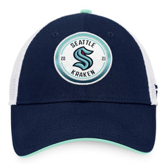 Seattle Kraken Fanatics Iconic Gradient Trucker Snapback Hat - Deep Sea Blue/White Hats